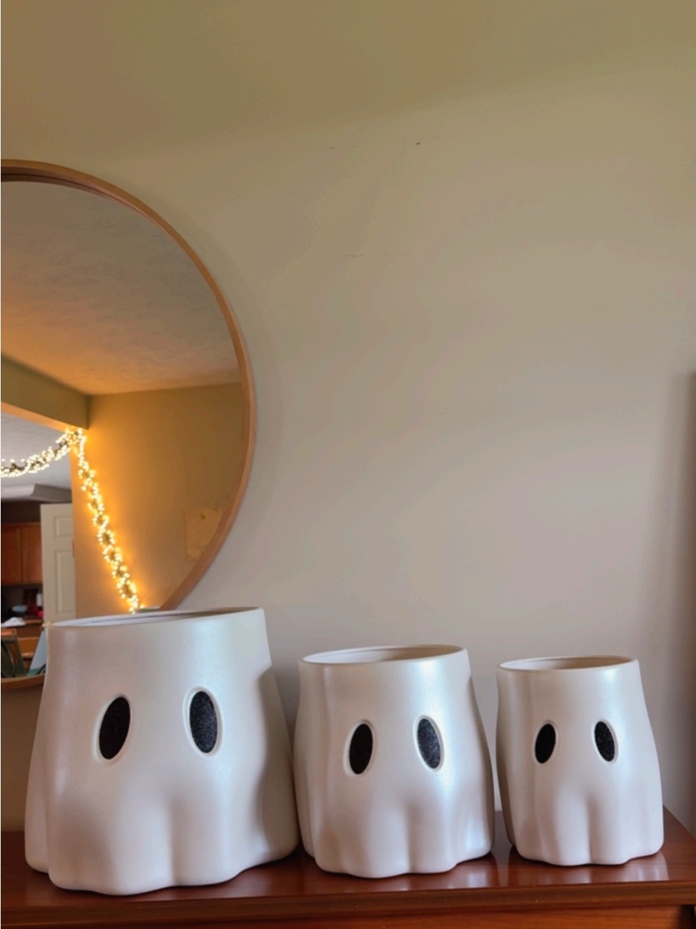 Viral Dollar General White Ghost Buckets Planters  Pearlescent White New